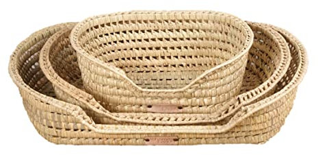 Bohome Living - Panier pour Petit Chien Osier, Panier de repose Chat en osier (Taille XS 45cm)
