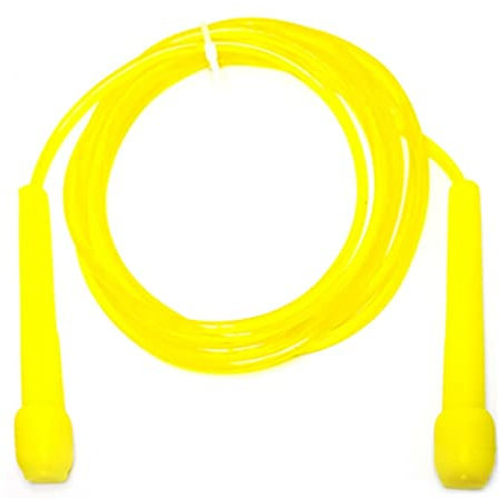 Skipping Rope Nylon Jumping Speed Exercise Handle Boxing Fitness Training Adults (Yellow)
