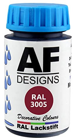 Alex Flittner Designs Lackstift RAL 3005 WEINROT glänzend 50ml Holz Metall Möbel Bad Retuschierlack Reparaturlack
