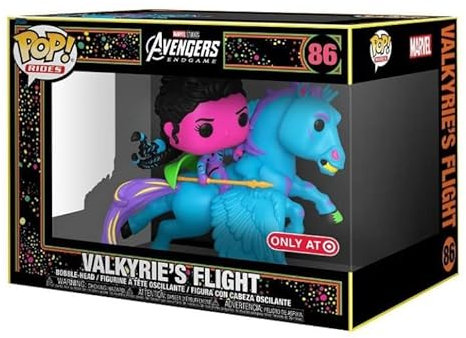 Funko Pop! Marvel Black Light Vinyl Figure Collection MCU Glow Toy (Valkyrie's Flight)