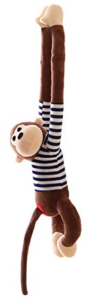 ISAKEN AFFE Plüschpuppe, Süßer Langarmiger Gibbon Plüschtier Kindergeschenk Hängende AFFE Stofftier Kissen Soft Toy Geburtstag Geschenk für Kinder Mädchen Junge