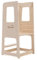 Robincool Torre de Aprendizaje Montessori Evolutive 40x44x90 cm de Madera Eco con Altura Regulable y Barra de Seguridad