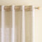 EMEMA Cortinas de Lino Cruzada Visillo Color Puro Translucido Moderno Decoracion Transparente para Ventana Sala Cuarto Dormitorio Comedor Cocina Salón 2 Hojas 140x260cm Marfil