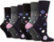 Gentle Grip Sock Shop 6 Pairs Ladies Loose Soft Top Non Elastic Bamboo Socks (4-8, SOLRM38)