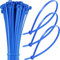 200mm Blue Cable Ties – Pack of 100, 8 Zip Ties/Tie Wraps, Nylon, 22kg Tensile Strength, Self-Locking – Just Cable Ties