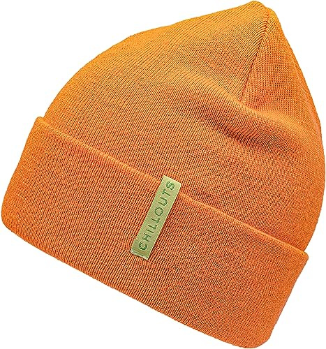 CHILLOUTS Uni Monty Umschlagmütze Damen/Herren - Strickmütze Wintermütze mit Umschlag Winter Herbst-Winter