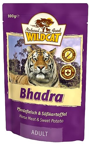 Wildcat Bhadra mit Pferdefleisch und Süßkartoffel Nassfutter 7 x 100 g