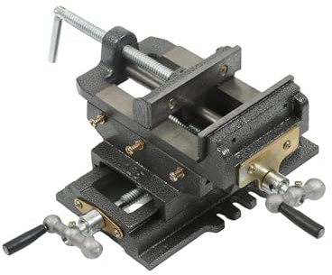 findmall 12,7 cm Kreuzschieber Bohrmaschine Schraubstock 2 Wege X-Y Heavy Duty Clamp Machine