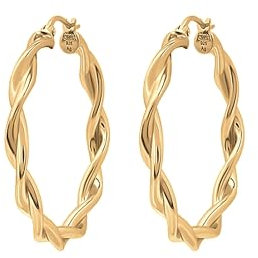 Elli Ohrringe Damen Creolen Gedreht in 925 Sterling Silber