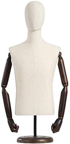 Schneiderpuppe Männlicher Mannequin-Torsokörper mit flexiblen Händen und Kopf | Puppe mit runder Basis für die Präsentation von Kleidung Schneiderpuppe