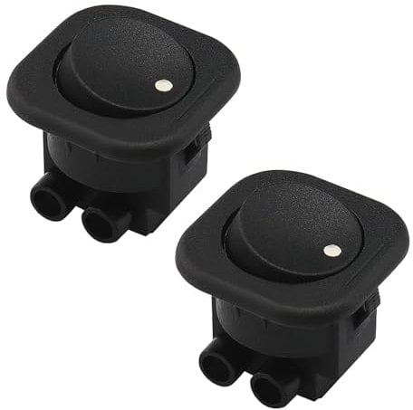 eMagTech 2 Stück Kreisförmiger Wippschalter 24 X 26mm Eingebauter Wippschalter Kippschalter Runder Wippschalter für Lampen Wasserspender Laufbänder Kaffeemaschinen