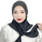 OBEEII Hijab Kopftuch Für Damen Muslimisch Perlen Strass Schal Wrap Frauen Moderne Islamische Türkische Kopftuch Schal Leichtes Schwarz