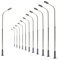 PETSTIBLE 12PCS Modell Eisenbahn Zug Lampe Post LED Straßenlaterne Metall Einzelkopf Beleuchtung Straßenlaterne HO