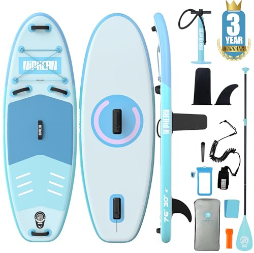 Niphean Stand up Paddling Board mit Sitz und Sup Board Zubehör | 320/305cm Stabiles Sup Board 200kg für 2 Personen, Robustes und Langlebiges Standup Paddle Board aufblasbar