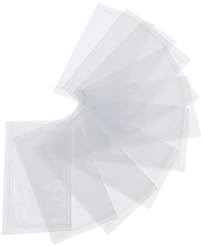 Anneome 10St Klebeetikett aus weichem Kunststoff Material Kartenhülle Taschen für Lageretiketten Taschen für Bibliotheksetiketten Taschen für Bibliotheksausweise Aufkleber Klipp Pass-Box
