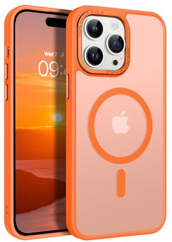 BENTOBEN Magnetic for iPhone 13 Pro Case [Compatible with Magsafe] Translucent Matte 13 Pro Phone Case Slim Thin Shockproof Women Men Girls Boys Protective Cover Cases for iPhone 13 Pro 6.1, Orange