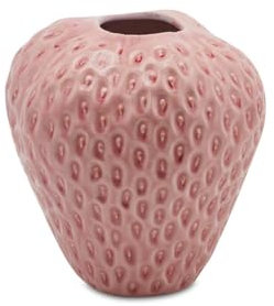 EDG Enzo De Gasperi Erdbeer Chakra Vase H21 D20 Blassrosa