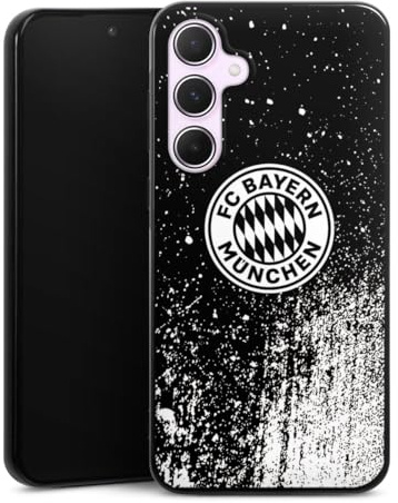 DeinDesign Silikon Hülle kompatibel mit Samsung Galaxy A55 5G Case schwarz Handyhülle FC Bayern München Offizielles Lizenzprodukt FCB