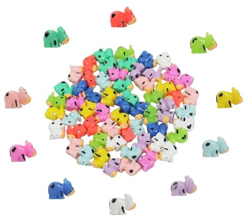 Goiern 60 Stück Mini Kühe, Winzig Kühe Deko Mini Harz Tiere Kühe Mini Harz Figuren Kleine Geschenke Kleine Figuren Kühe für Garten Puppenhaus