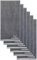 Sansibar Handtuch 6er Set 50x100 cm 100% Baumwolle Doubleface Frottiertuch gestreifte Borde Zweifarbig Anthrazit/Silbert