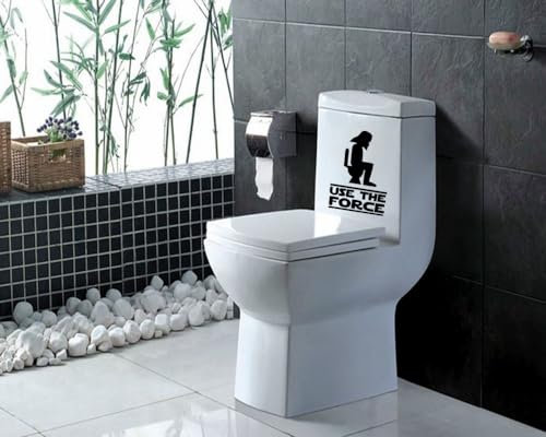 Star Wars Toiletten-Sticker USE THE FORCE - Lustiges Badezimmer-Accessoire mit Oberfläche (15x20cm, 2er-Set)