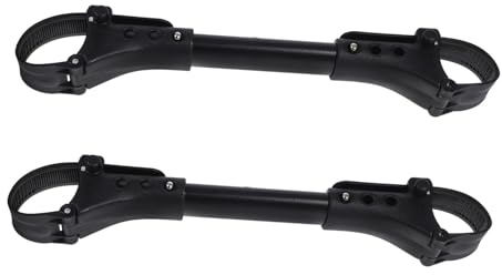 Kinderwagen Verbinder aus Aluminium, 2 Stück, Schwarz | Universell für Zwei Kinderwagen, Leicht und Rostfrei, für Außeneinsatz bei Familien mit Zwei Kindern