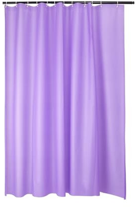 Whoiy Dusch Vorhang 120 x 180 Lila Waschbar, Badewanne Vorhang peva Einfarbig Antischimmel Bathroom Curtains mit Duschvorhangringe für Badewanne
