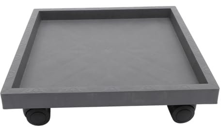 NULYLU Bandeja para Macetas De Jardinería con Ruedas De Soporte Móvil para Plantas De Interior Bandeja Cuadrada para Macetas De Exterior Platillo para Plantas con Ruedas