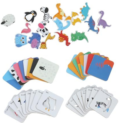 ibasenice 1 Satz Puzzle Lernrätsel Für Kleinkinder Kindererziehung Tiere Rätseln Bildungsspielzeug Rätsel Für Tierische Rätsel Bildungsrätsel -rätsel Papier