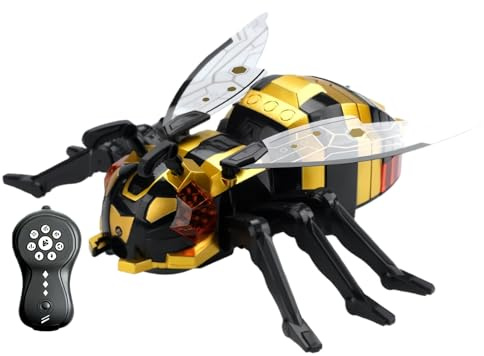 Vangakancint Wall Crawler Remote Control Toy,Robot Bee Cool Prank Toy with Spray Sound Light | Crawling Electric RC Animal,for Children Boys Girls Home Party Travel Wall Floor