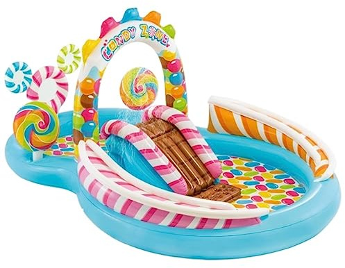 KFGISD, Piscina Inflable Candy Paradise Play Center - Centro de Juegos acuáticos inflables Piscina Infantil for Patio Piscina Infantil de Verano,Piscina Hinchable