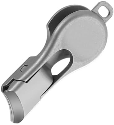 HAKIDZEL Mini Tenazas para Uñas de Acero Inoxidable Punta Angular y Depósito para Recortes, Cortaúñas de Viaje para Manicura y Pedicura en Hogar y Exterior