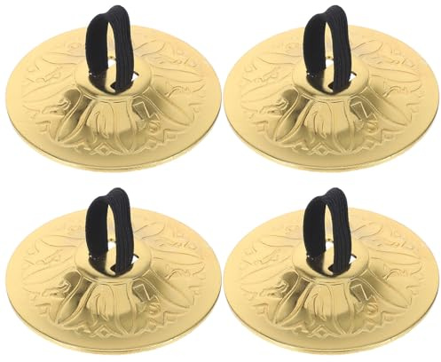 Zerodeko Platillos Pequeños de Cobre para 2 Pares Sonido Claro y Nítido, Fáciles de Limpiar, Ideales para Danza Infantil y Entretenimiento Creativo