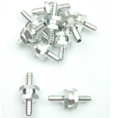 wellenshop Rückschlagventil für Ø 8 mm Schlauch, Aluminium