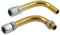 2EXTREME Rohrbogen mit Einstellschraube für Dellorto PHBG - Metall, Gold, Gaszugführung / Chokezugführung, Set, 2x