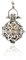 TEMPELWELT Schmuck Anhänger Elfenklangkugel Hamam Ø 24mm Silber mit Barock Verzierung, Kugel Glöckchen versch. Farben, Engelsrufer, Farbe:rosé-Gold
