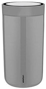 Stelton To Go Click, 0.34 l. -steel granit grau Tassen-& Untertassensets, Edelstahl, 9 x 9 x 1.8 cm