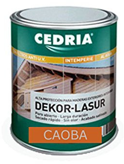 Cedria Dekor Exterior al agua satinado - 4 litros - Caoba