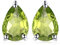 JewelryPalace Tropfenschliff 1.6ct Echt Grüner Peridot Birthstone Ohrstecker Silber 925 Damen, Schmuck Set, Ohrringe Silber Edelstein Mädchen, Ohrstecker Silber Klein mit Stein Frauen Geschenk