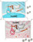 alles-meine.de GmbH XL Dekofahne - Storch - Baby rosa/zur Geburt - incl. Name - z.B. für Fenster/Tür - Aussen & Innen - Türschild - Fensterfahne/Fahne - Mädchen - wasse..