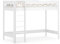 WNM Group Hochbett mit Leiter HUBI - Kinderbett mit Rausfallschutz und Lattenrost - Absturzsicherung Hochbett - Jugendbett aus Massivholz & Holz-Platte - Kinderhochbetten - 180x90x160 - Weiß