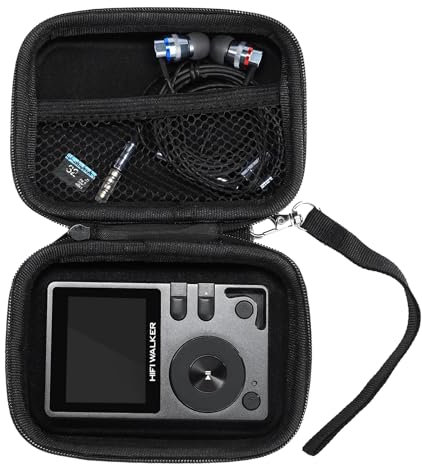Case Tasche für HIFI WALKER H2, H2 Touch, G7, G7 Mini Tragbare MP3 Tasche für Musikspieler, iPod Shuffle,USB Kabel Geeignet für 3,94 Zoll x 2,6 Zoll Gerät (10,3x6,6x2,6cm)