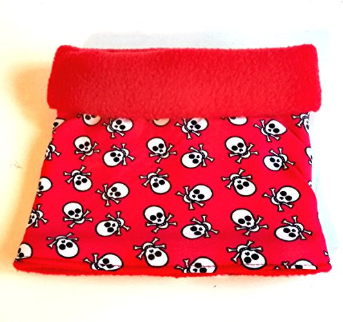 Hunde Loop Schal rot mit Totenköpfen Hundeschal (XL (48-55 cm))