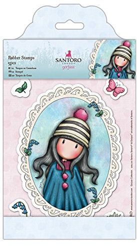 Santoro Gorjuss Gummistempel, Pom-Pom, 23,7 x 13,5 x 0,9 cm