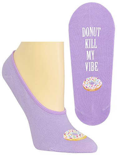 Hot Sox Damen Lustige Lässige Socke, Donut Kill My Vibe (Lavendel), 36.5-43 EU