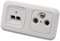 BUSCH JÄGER Komplettset Reflex SI Alpinweiß - UAE Anschlussdose CAT 6A 0218/12-101 + Antennensteckdosen-Einsatz 3-Loch Radio/TV/SAT (**) WISI + Rahmen und Abdeckungen
