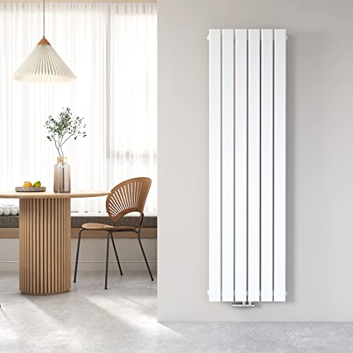 Heilmetz Weiß Vertikal Heizkörper Design Paneelheizkörper 1600x460mm Flach Einreihig Mittelanschluss Heizung