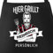MoonWorks® Grill-Schürze für Männer mit Spruch personalisierbar hier grillt eigener Name persönlich Grillen Geschenk Baumwoll-Schürze Küchenschürze schwarz unisize