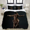 ALLMILL Bettwäsche-Set, Mikrofaser,Schwarz sexy Mann Frau nackt,1 Bettbezug 200 x 200cm+ 2 Kopfkissenbezug 80x80cm
