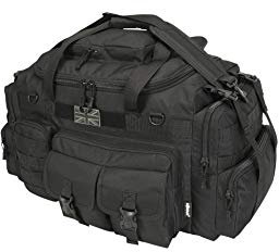 Kombat Tactical Saxon Reisetasche – 65 Liter Polizei-Sicherheits-Spezialeinheiten Militärausrüstungstasche Patrol Pack, Schwarz , Taktisch